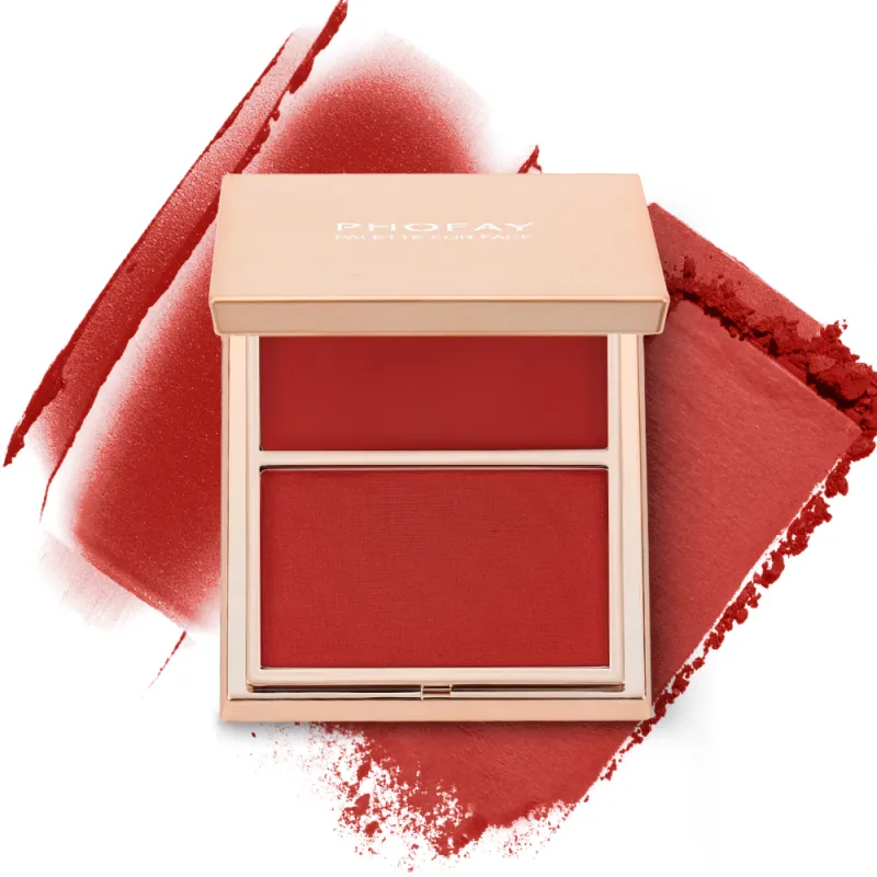 Phofay Double Take Cream And Powder Blush Duo Phofay Double Take Cream And Powder Blush Duo